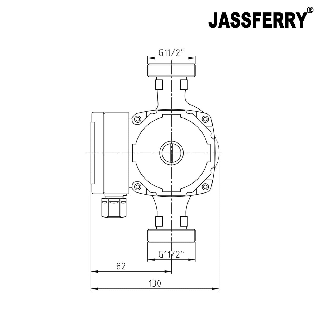 JASSFERRY A-Rated Central Heating Pump Energy Saving Hot Water Circulation Systems -BL