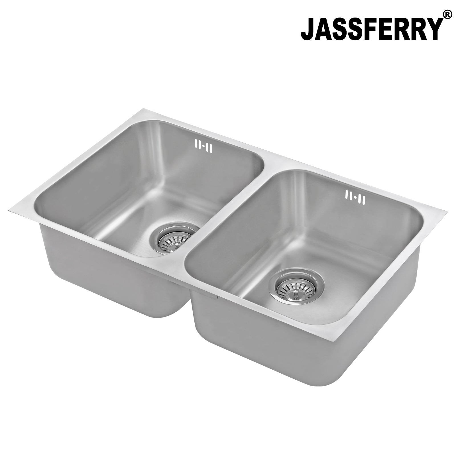JASSFERRY Undermount Stainless Steel Kitchen Sink Double Square Bowl -985