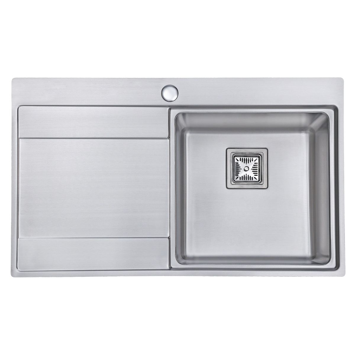 JASSFERRY Kitchen Sink 1.2 mm Stainless Steel Single Bowl Lefthand Drainer Square Strainer -696R