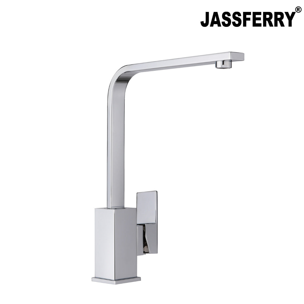 JassferryJASSFERRY Kitchen Sink Taps Mixers Square Single Lever Chrome with Swivel SpoutKitchen taps