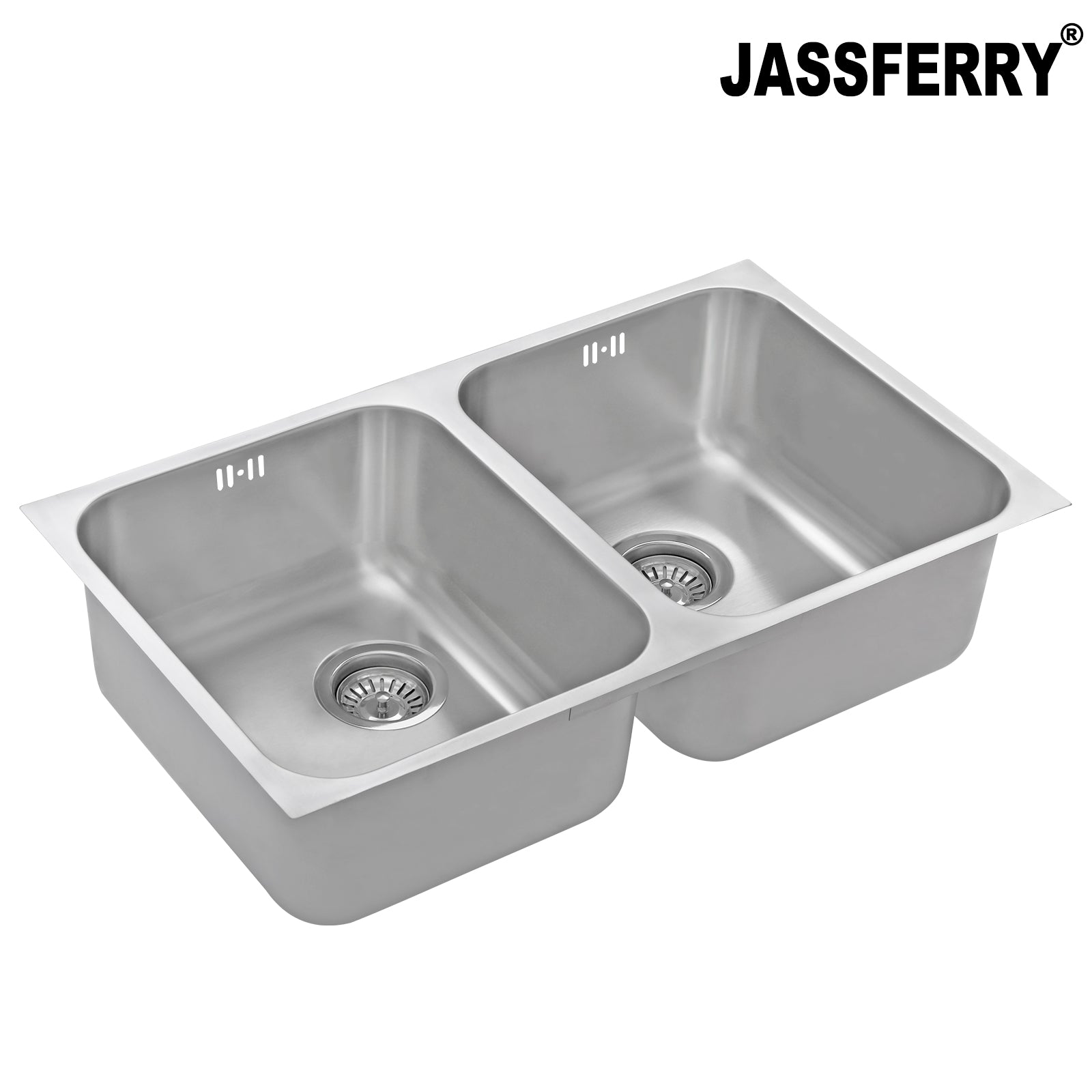 JASSFERRY Undermount Stainless Steel Kitchen Sink Double Square Bowl -985