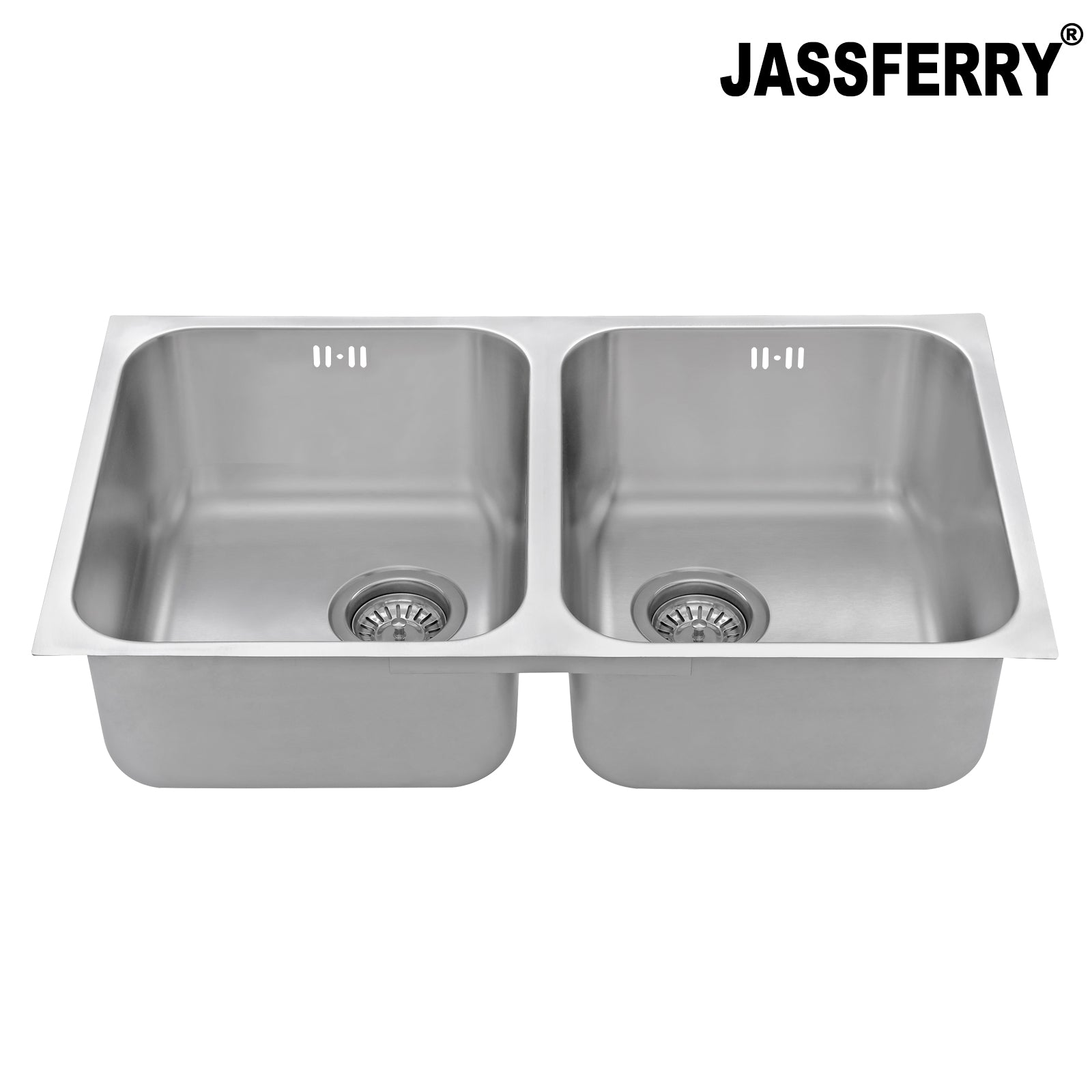 JASSFERRY Undermount Stainless Steel Kitchen Sink Double Square Bowl -985