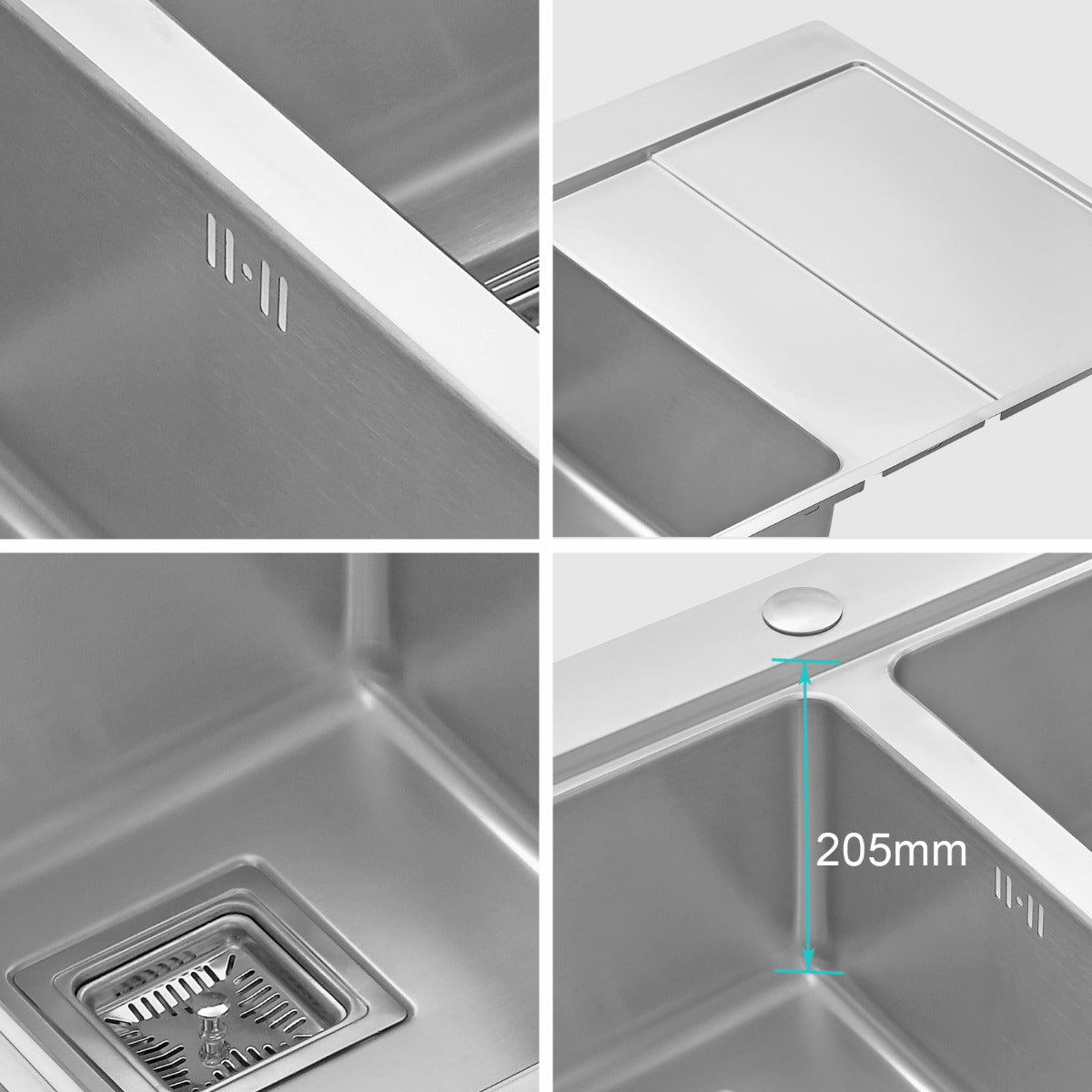 JassferryJASSFERRY Brilliant Stainless Steel Kitchen Sink Double Bowl Righthand Drainer - 663Kitchen Sinks