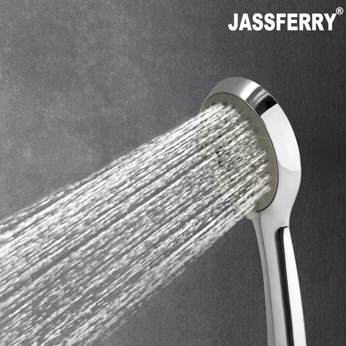 JassferryJASSFERRY New Chrome Shower Head Sets 5 Mode Massage Spray 4inch (10cm) ABSShower Heads