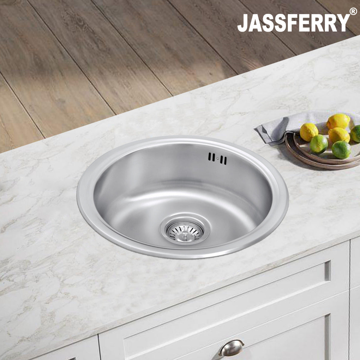JassferryJASSFERRY 145mm Depth Stainless Steel Sink Round Outdoor Camping DrainerKitchen Sinks