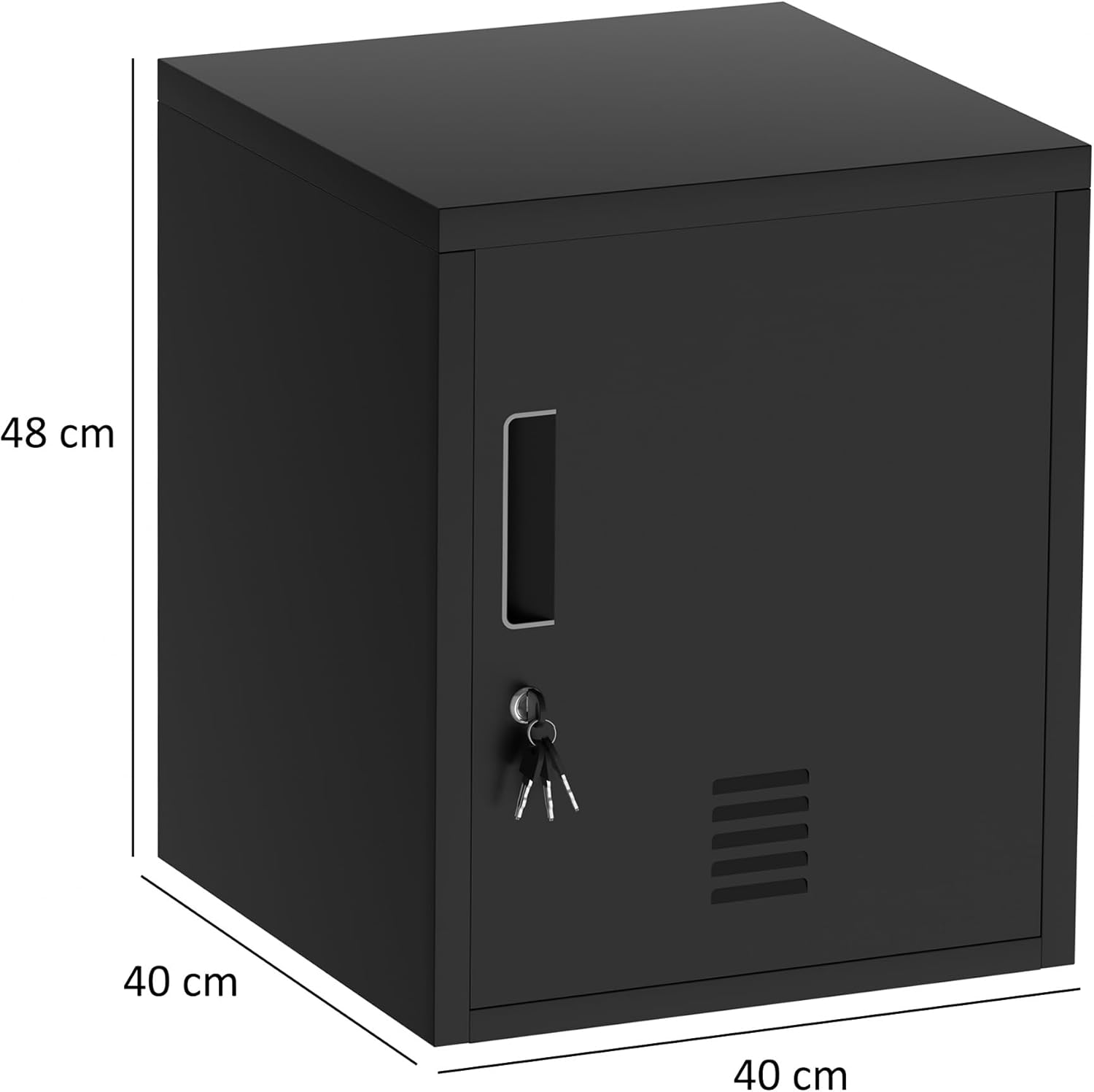 JASSFERRY Metal Storage Locker Cabinet Black for Home Office Living Room Workshop