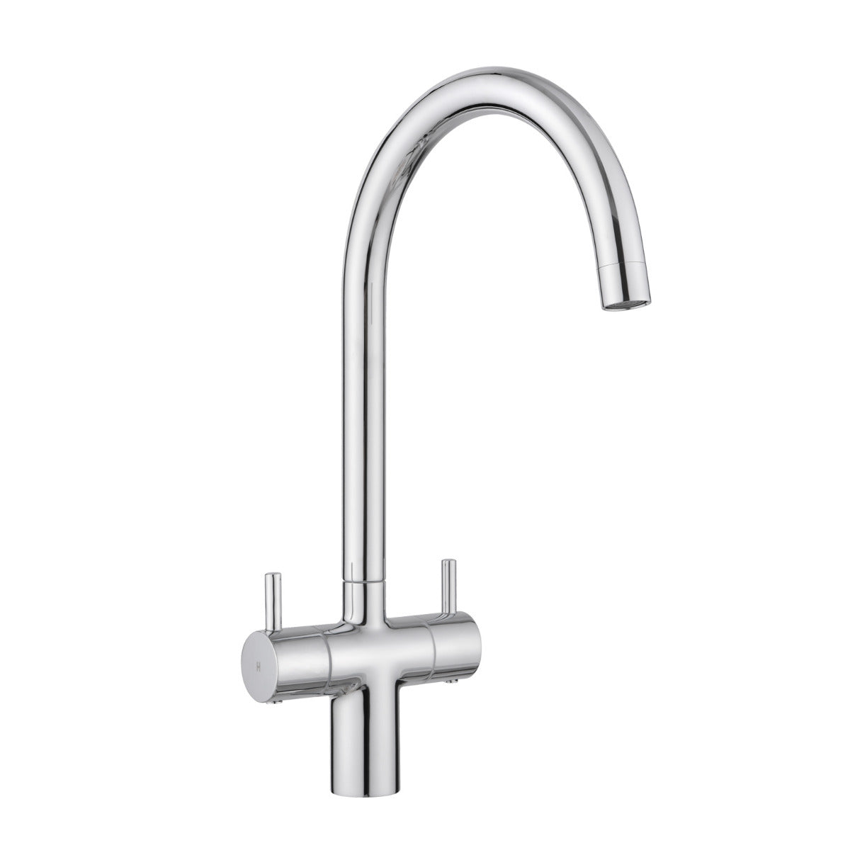 JassferryJASSFERRY Kitchen Sink Mixer Tap Monobloc Twin Dial Lever Swan Neck Swivel SpoutKitchen taps