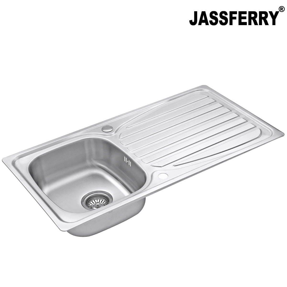 JassferryJASSFERRY Inset Stainless Steel Kitchen Sink Single 1 Bowl Reversible DrainerKitchen Sinks