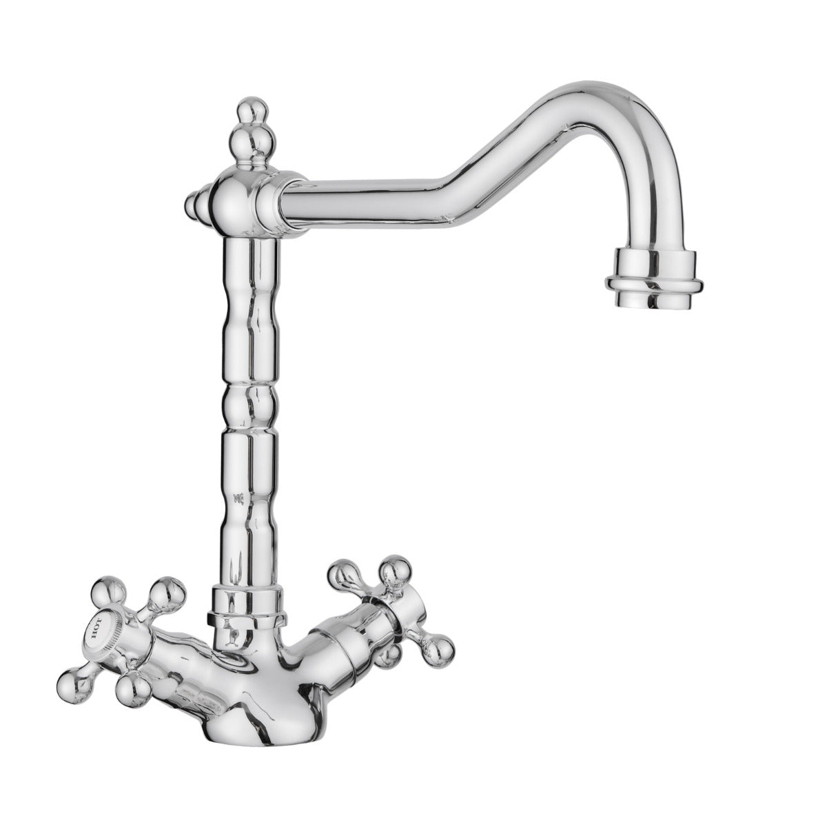 JassferryJASSFERRY New Vintage Monobloc Kitchen Sink Mixer Tap Swivel Spout French CrossKitchen taps