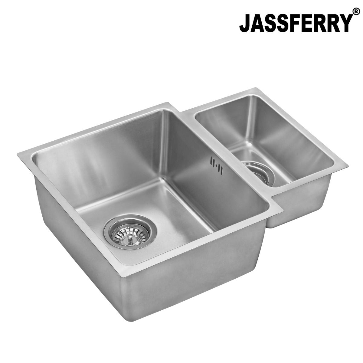 JassferryJASSFERRY Stainless Steel Kitchen Sink 1.5 Bowl Undermount Righthand Smaller Bowl 580 X 440 mmKitchen Sinks