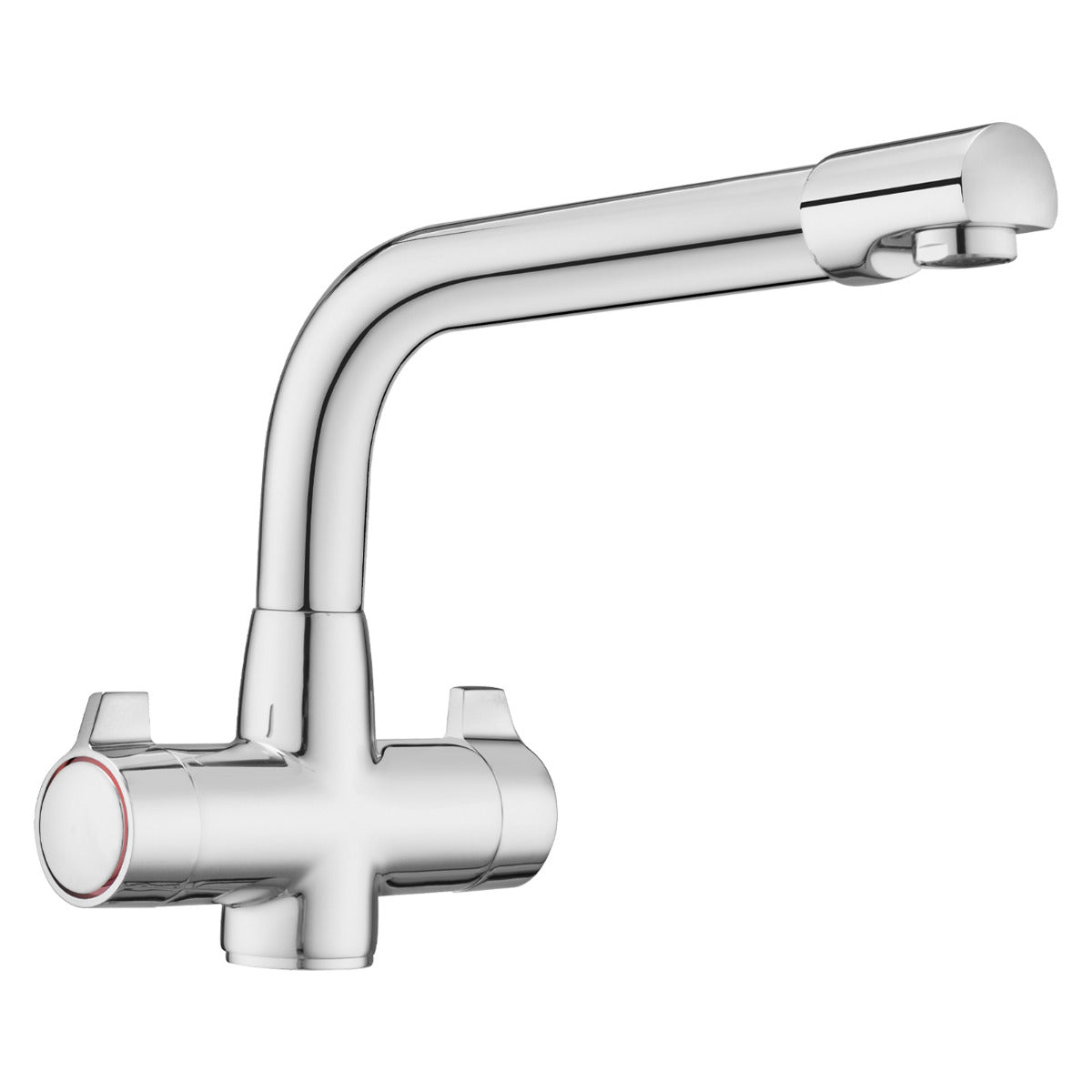 JassferryJASSFERRY New Kitchen Sink Tap Mixer Dual Flow Quarter Turn Dial Monobloc BrassKitchen taps