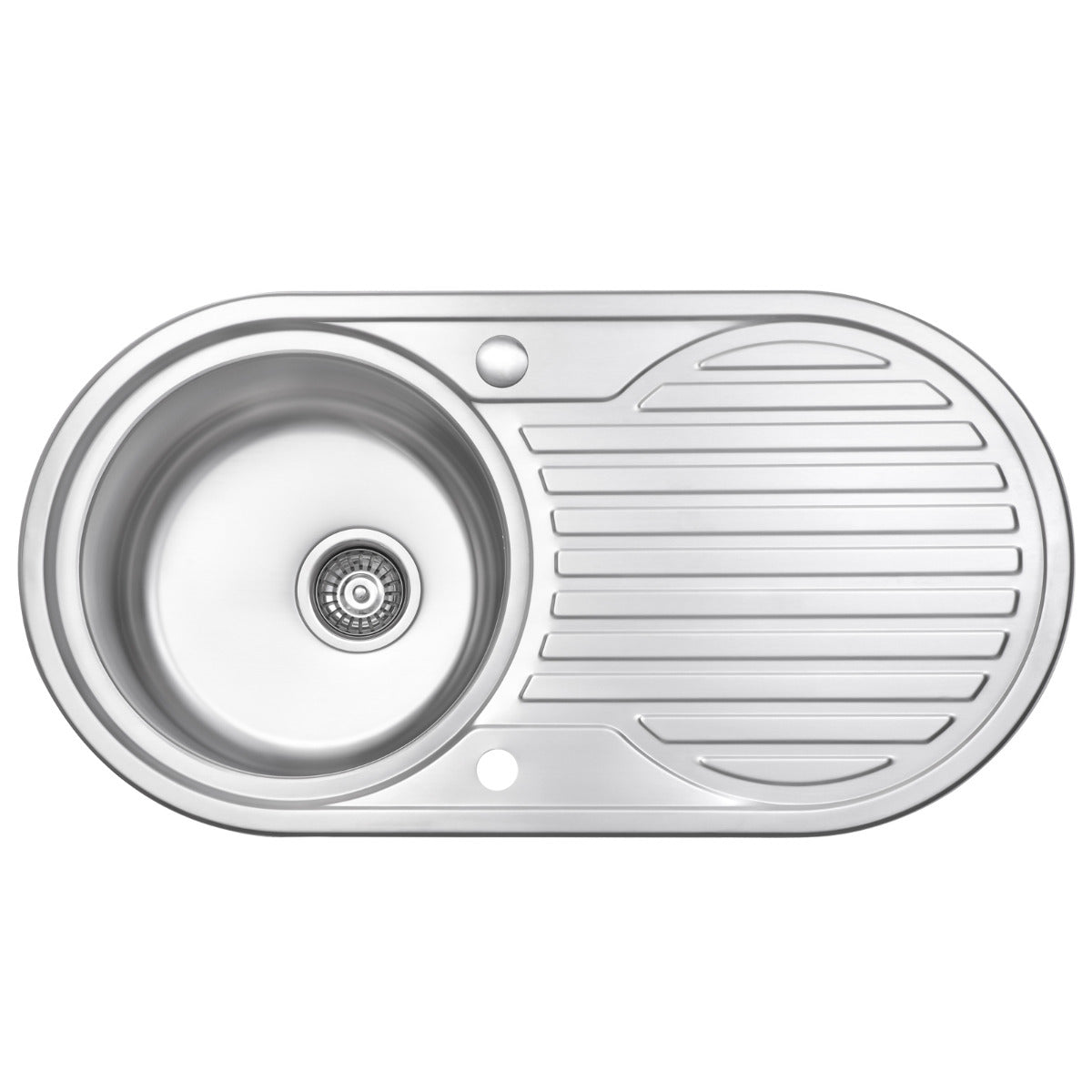 JassferryJASSFERRY Kitchen Sink Stainless Steel Single Circle Bowl Reversible Round DrainerKitchen Sinks