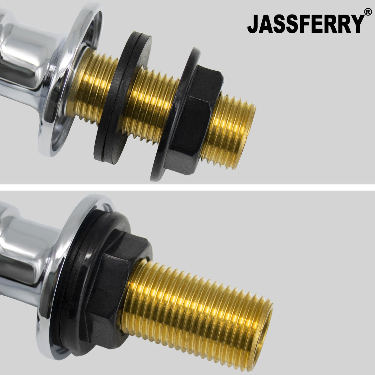 JassferryJASSFERRY New Pair of Basin Taps Hot and Cold Water Bathroom Sink Cross HandleBasin Taps