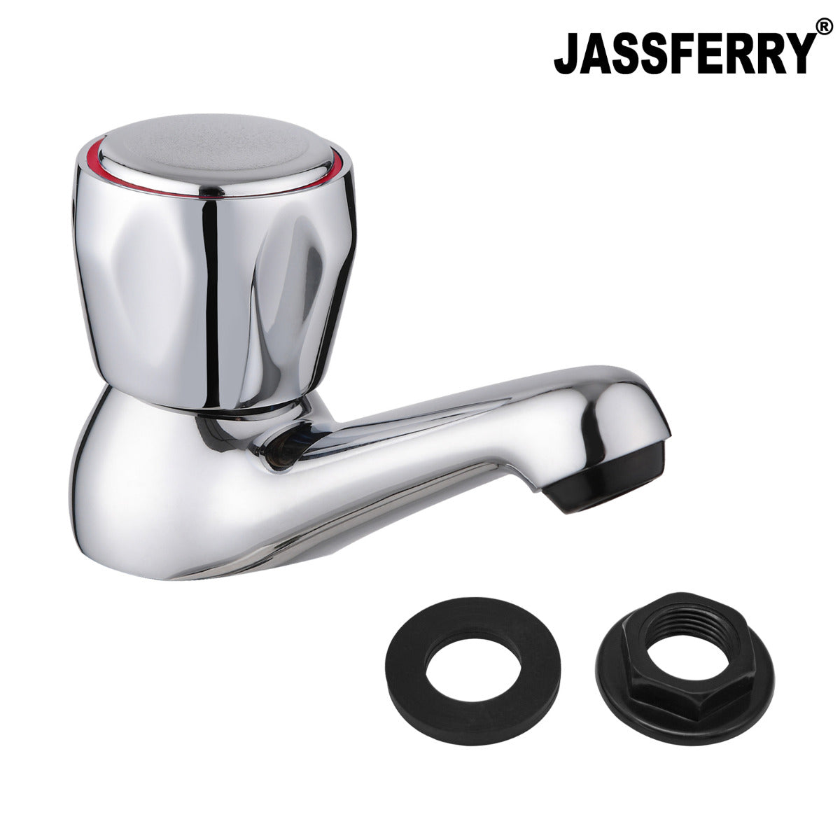 JassferryJASSFERRY New Pair of Basin Tap Hot and Cold Water Knob Handles 1/2" Bath FaucetBasin Taps