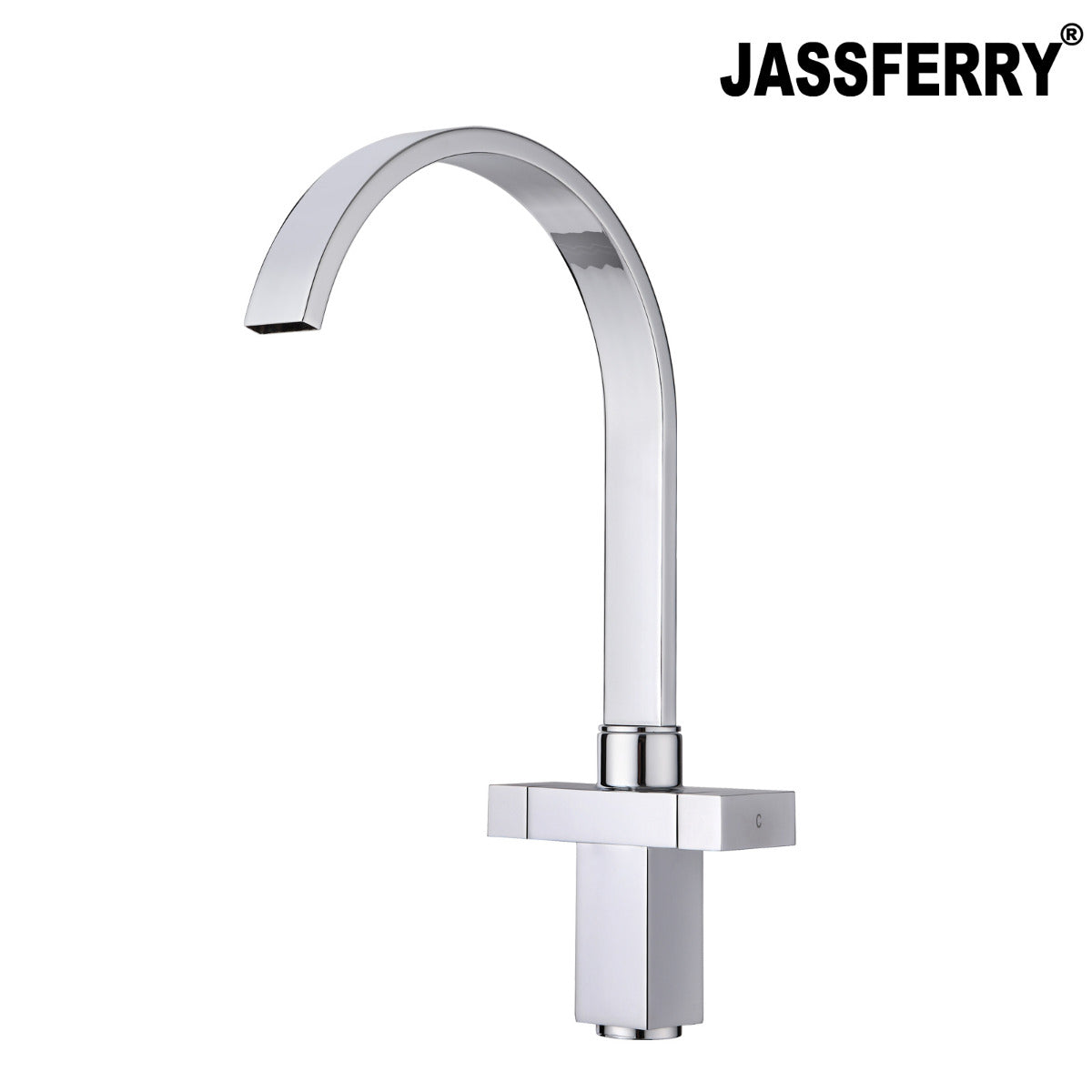 JassferryJASSFERRY Kitchen Sink Mixer Taps Dual Cuboid Design Lever Swivel Spout ChromeKitchen taps