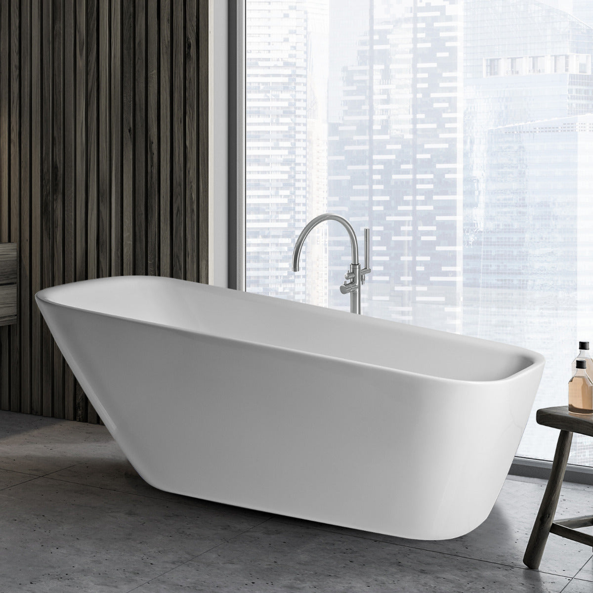 JassferryJASSFERRY Modern Design Rectangular Freestanding Bathtub Soaking BathsBathtubs