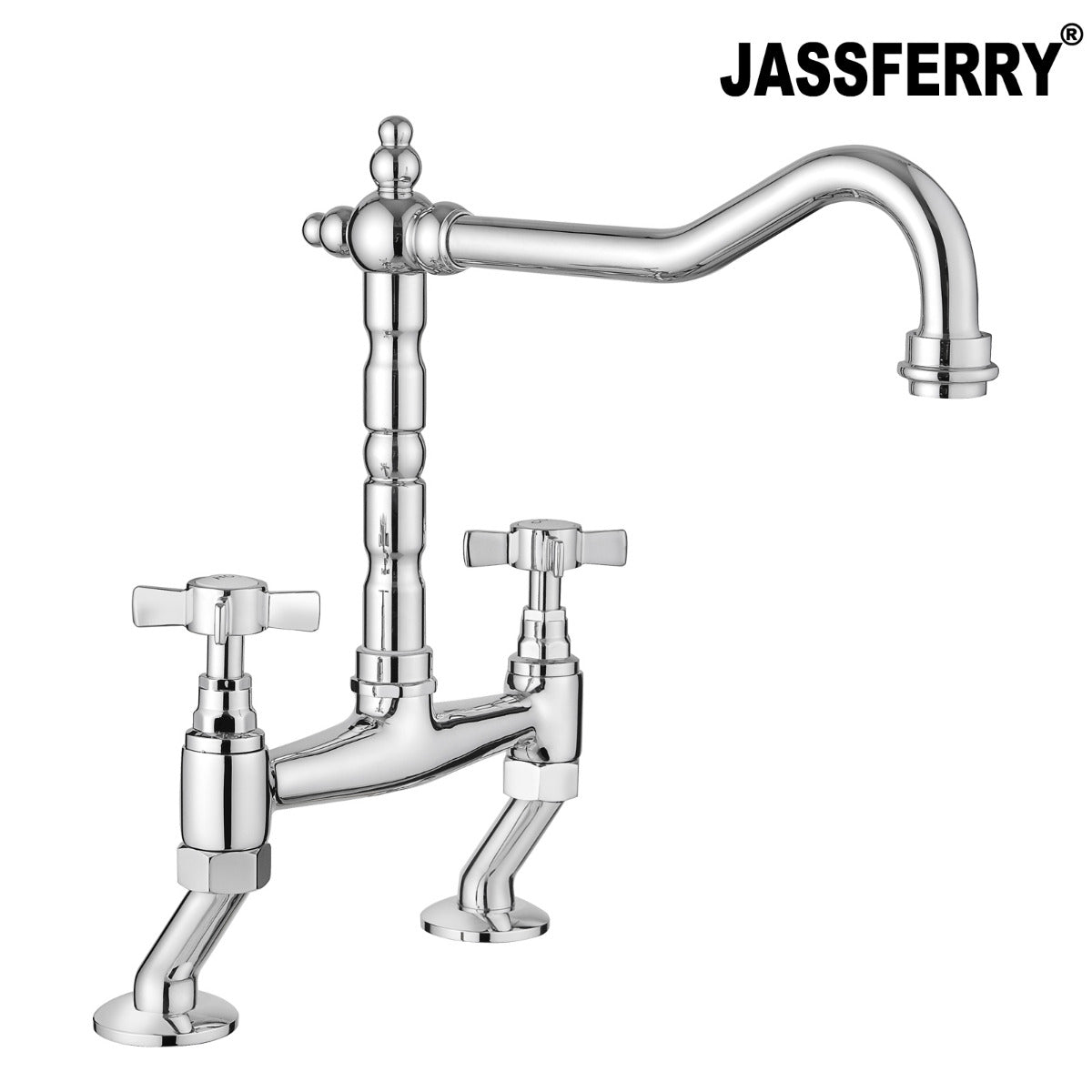 JassferryJASSFERRY Kitchen Tap 2 Hole Mixer Tap with Swivel Spout Traditional RenaissanceKitchen taps