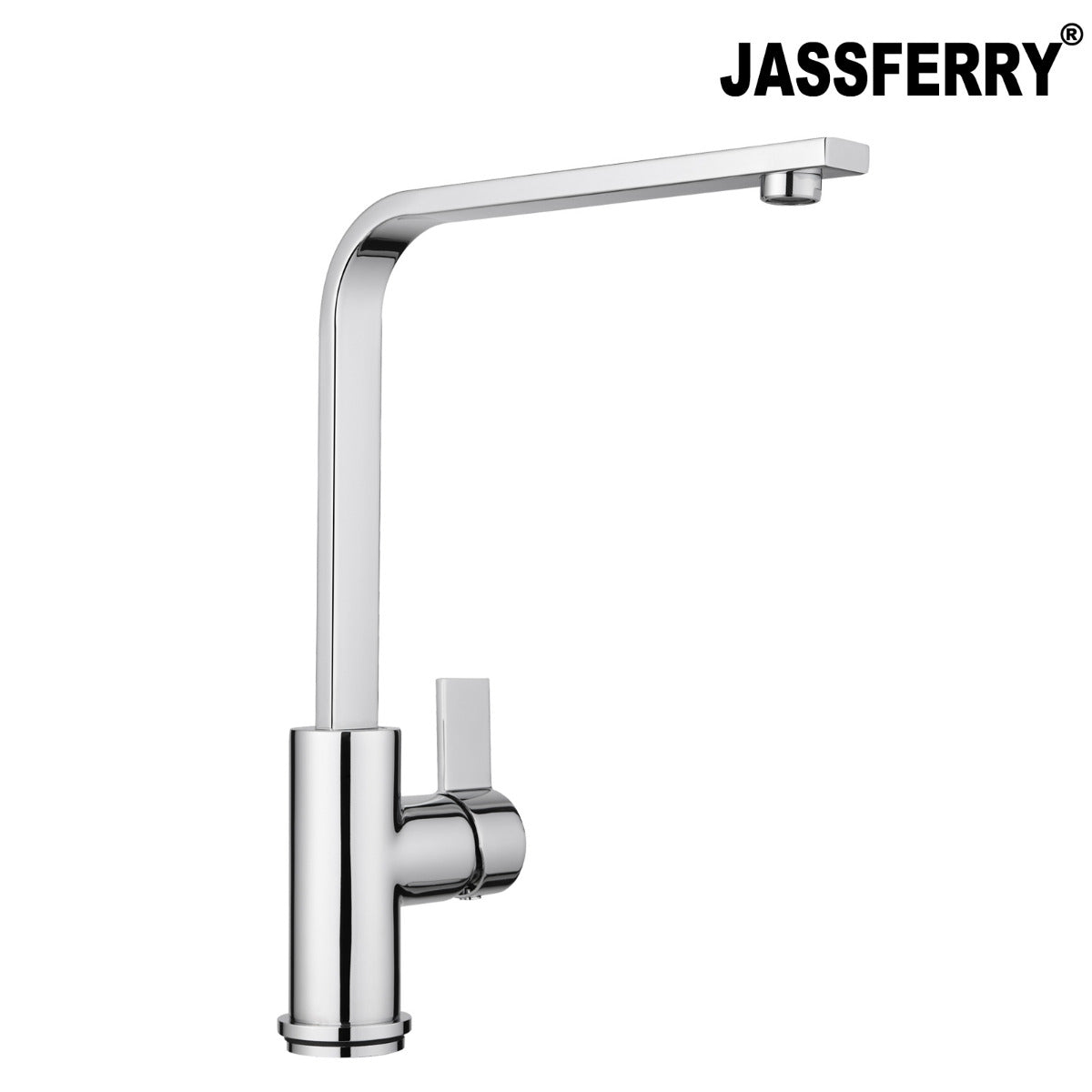 JassferryJASSFERRY Square Kitchen Sink Mixer Taps Chrome Modern Single Rectangle LeverKitchen taps