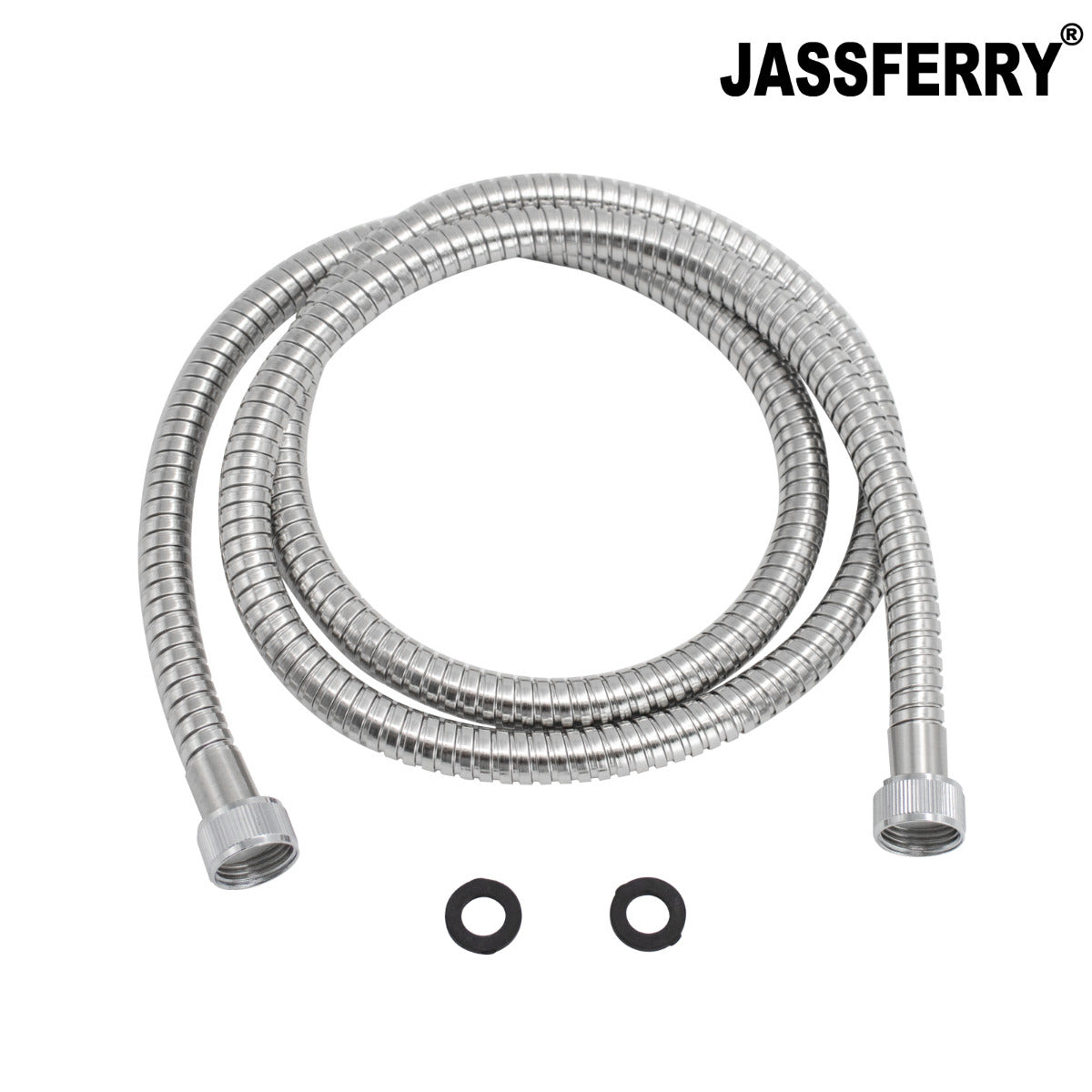 JassferryJASSFERRY New 1.5M Stainless Steel Flexible Bath Shower Head Hose Pipe ChromeShower Heads