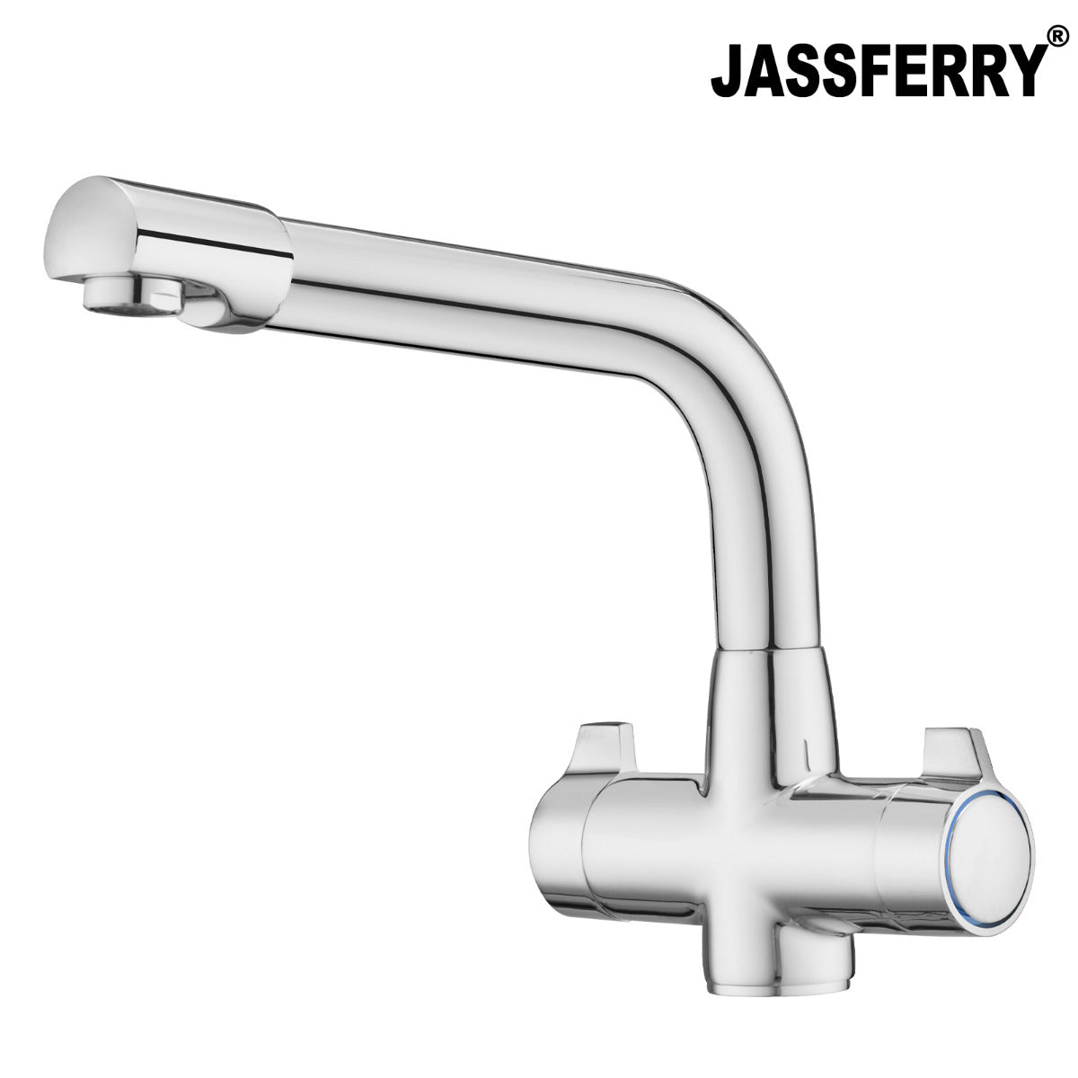 JassferryJASSFERRY New Kitchen Sink Tap Mixer Dual Flow Quarter Turn Dial Monobloc BrassKitchen taps