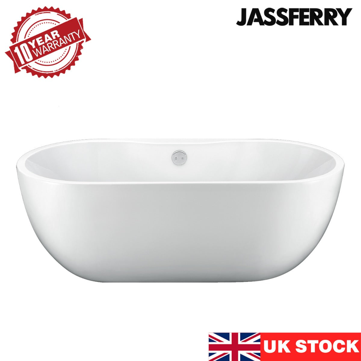 JassferryJASSFERRY Freestanding Bathtub Designer Soaking Baths Double Ended Slipper Bathroom AcrylicBathtubs