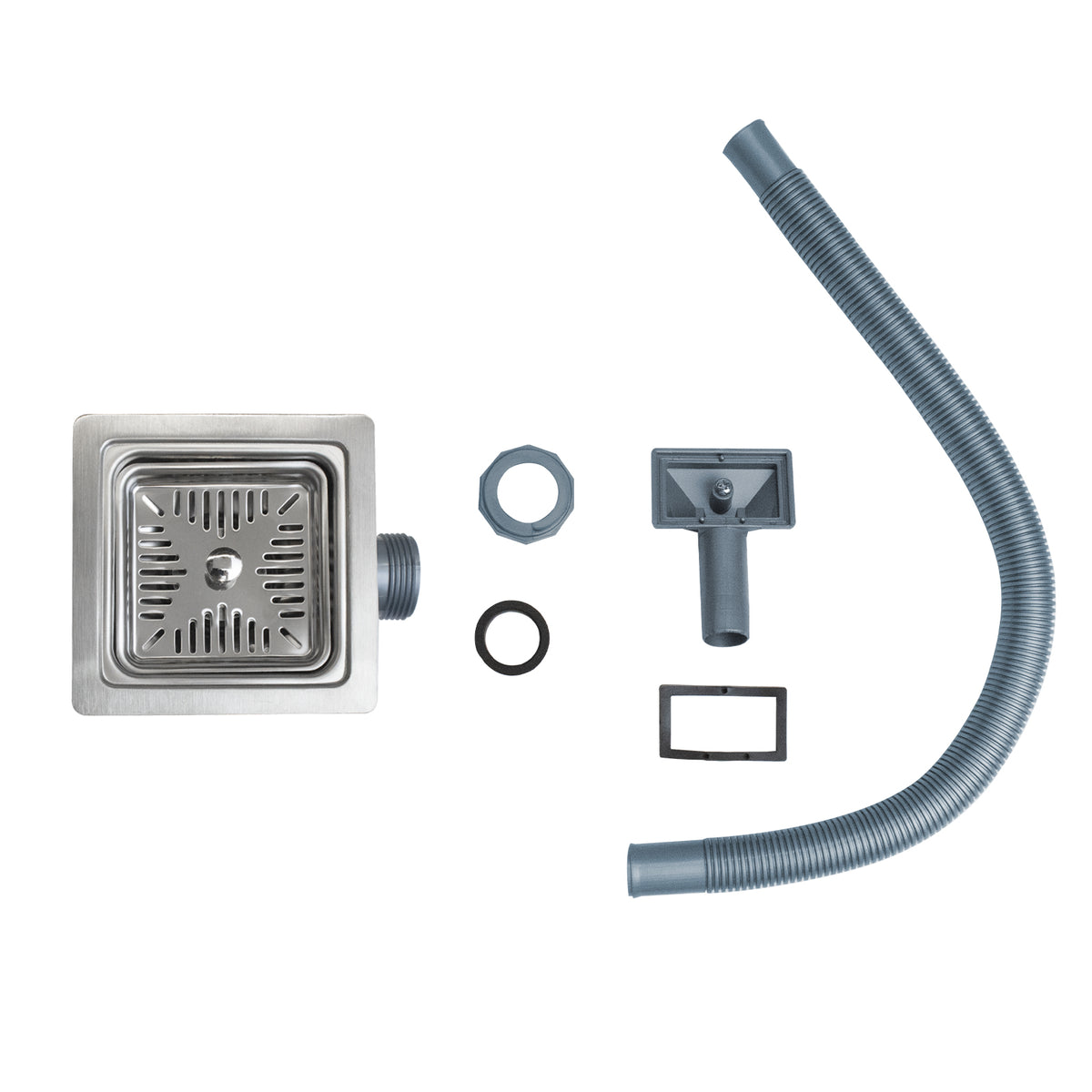 JASSFERRY Kitchen Sink 1.2 mm Stainless Steel Single Bowl Lefthand Drainer Square Strainer -696R