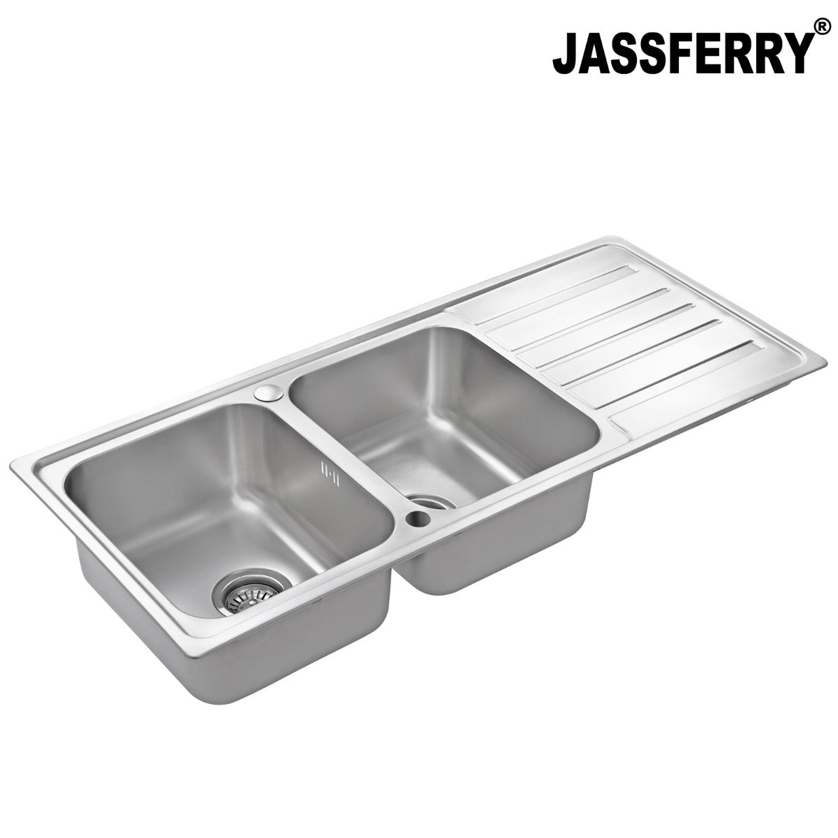 JassferryJASSFERRY Stainless Steel Kitchen Sink Inset Double Bowl Reversible DrainerKitchen Sinks