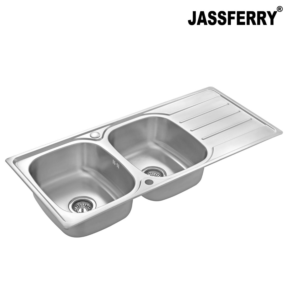 JassferryJASSFERRY Stainless Steel Kitchen Sink Inset Double Bowl Reversible DrainerKitchen Sinks