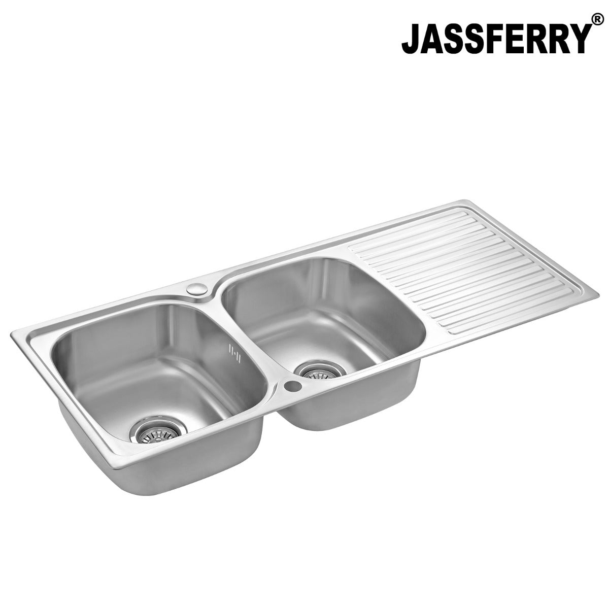 JassferryJASSFERRY Stainless Steel Kitchen Sink Inset Double Bowl Reversible DrainerKitchen Sinks