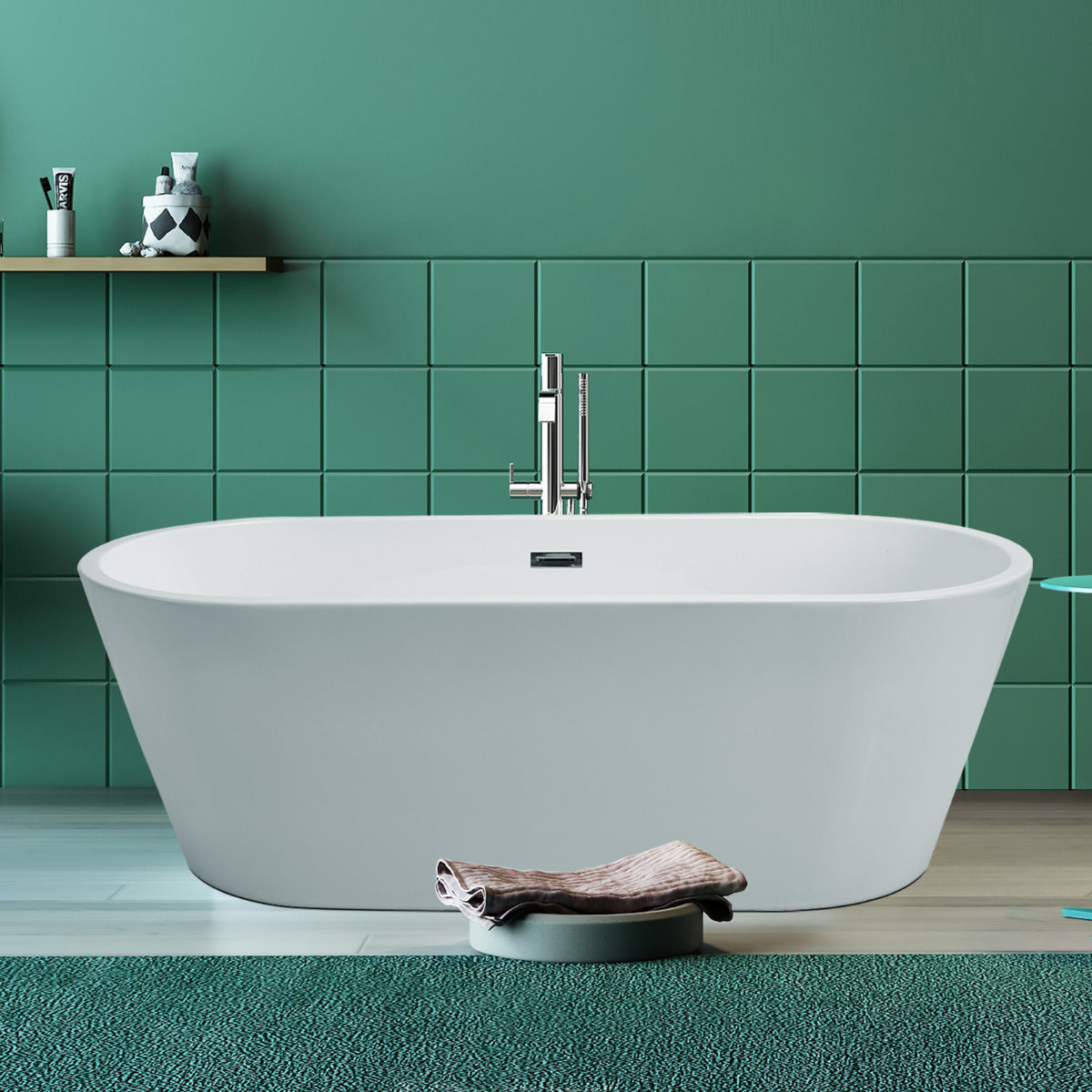 JassferryJASSFERRY Freestanding Bathtub Luxury Design Soaking Baths Acrylic ModernBathtubs