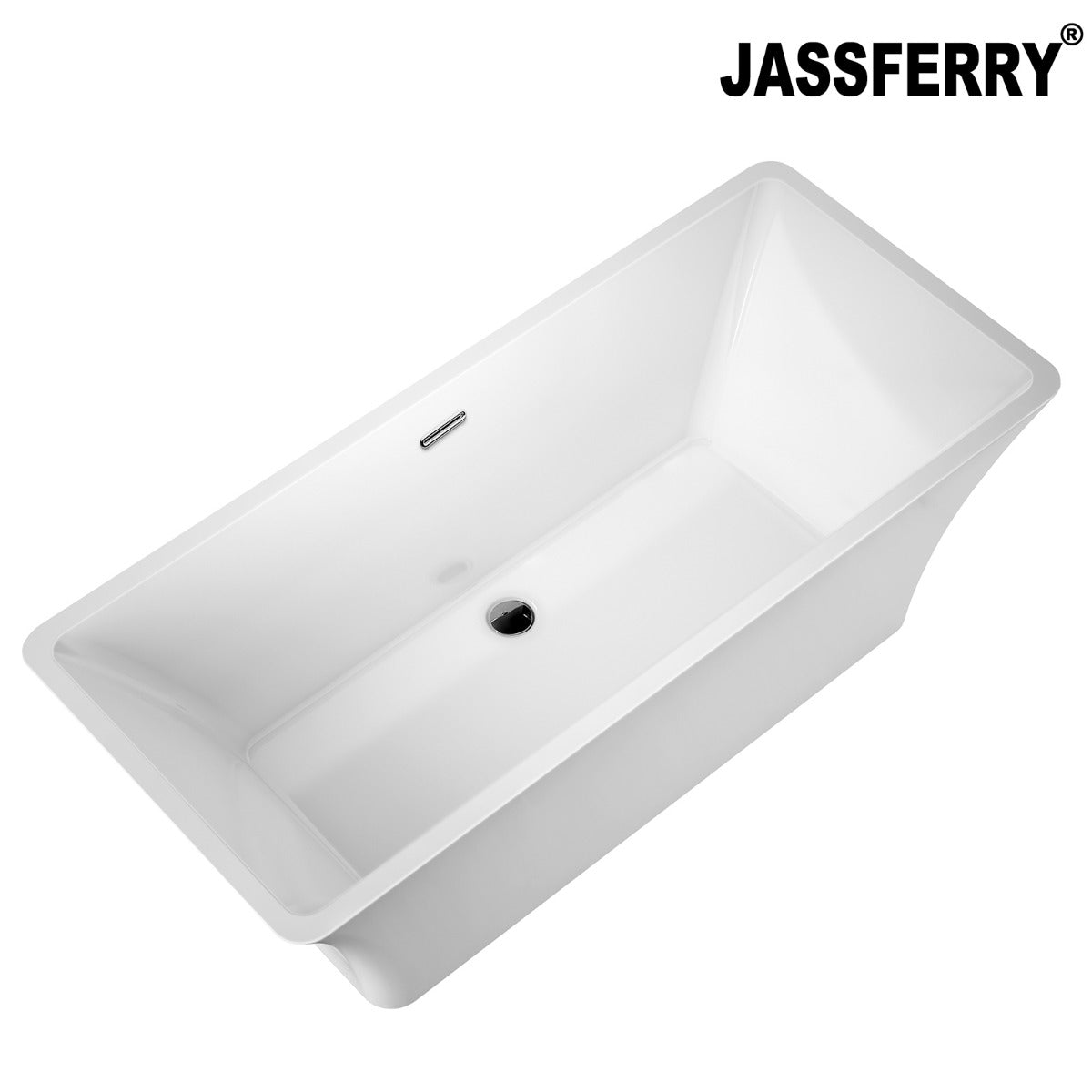 JassferryJASSFERRY Contemporary Freestanding Bathtub Luxury Rectangular Hourglass DesignBathtubs
