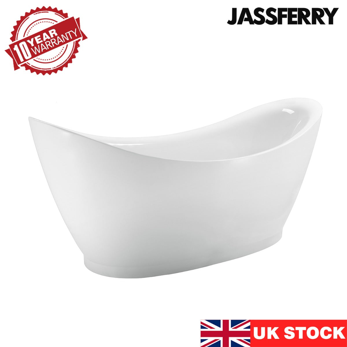 JassferryJASSFERRY 1750x815 mm Modern Design Double Ended Slipper Freestanding BathtubBathtubs