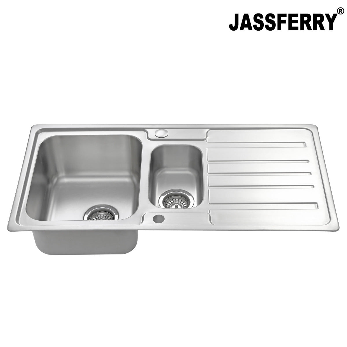 JassferryJASSFERRY Stainless Steel Kitchen Sink Inset One Half Bowl Reversible DrainerKitchen Sinks