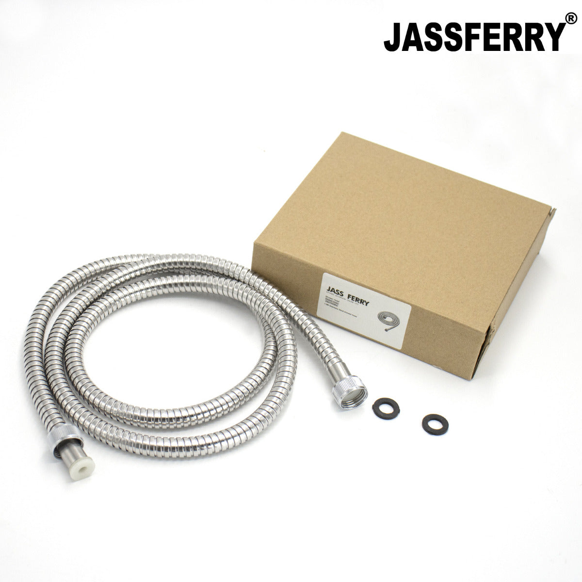 JassferryJASSFERRY New 1.5M Stainless Steel Flexible Bath Shower Head Hose Pipe ChromeShower Heads