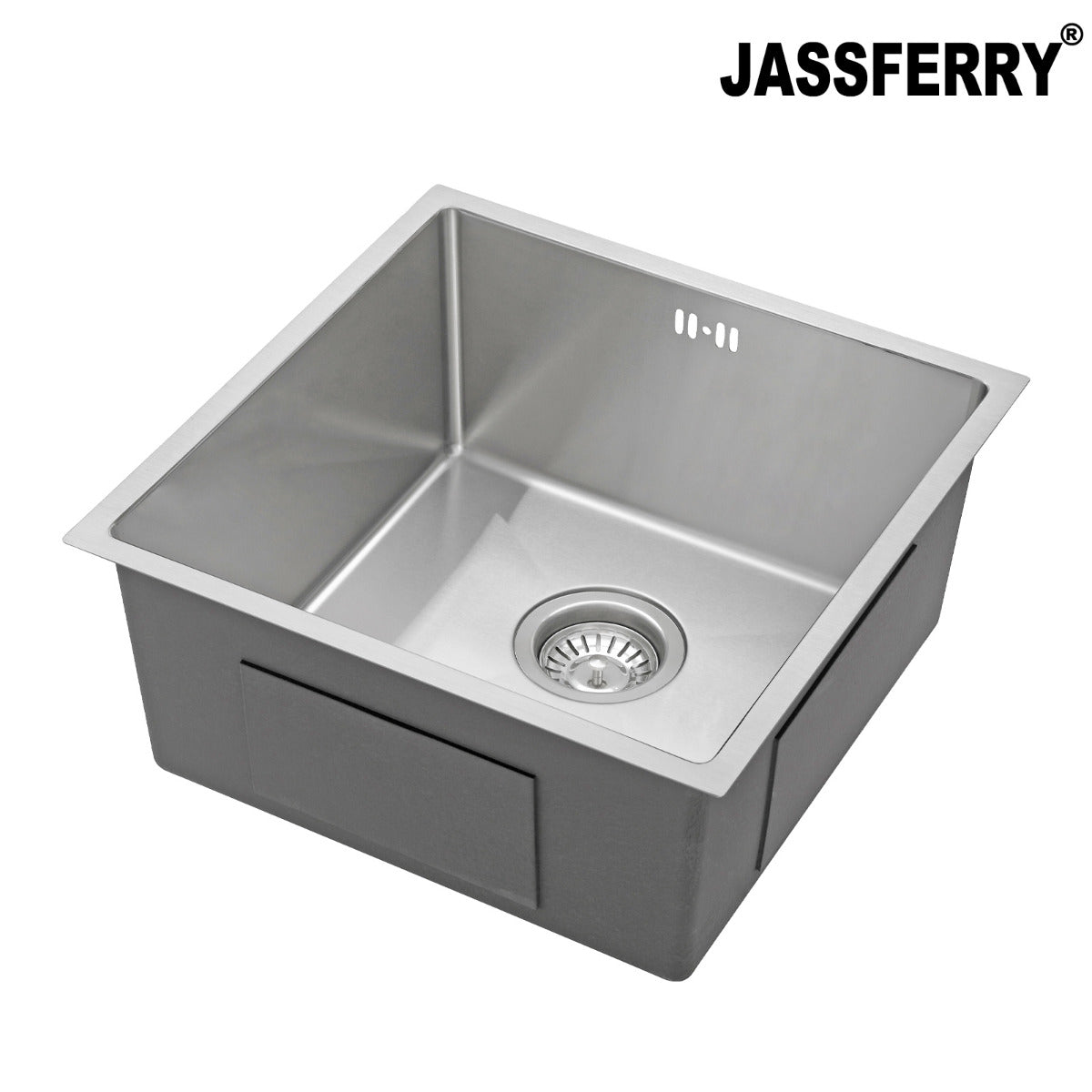 JassferryJASSFERRY 440 x 440 Undermount Stainless Steel Kitchen Sink Handmade 1 Bowl - 783Kitchen Sinks