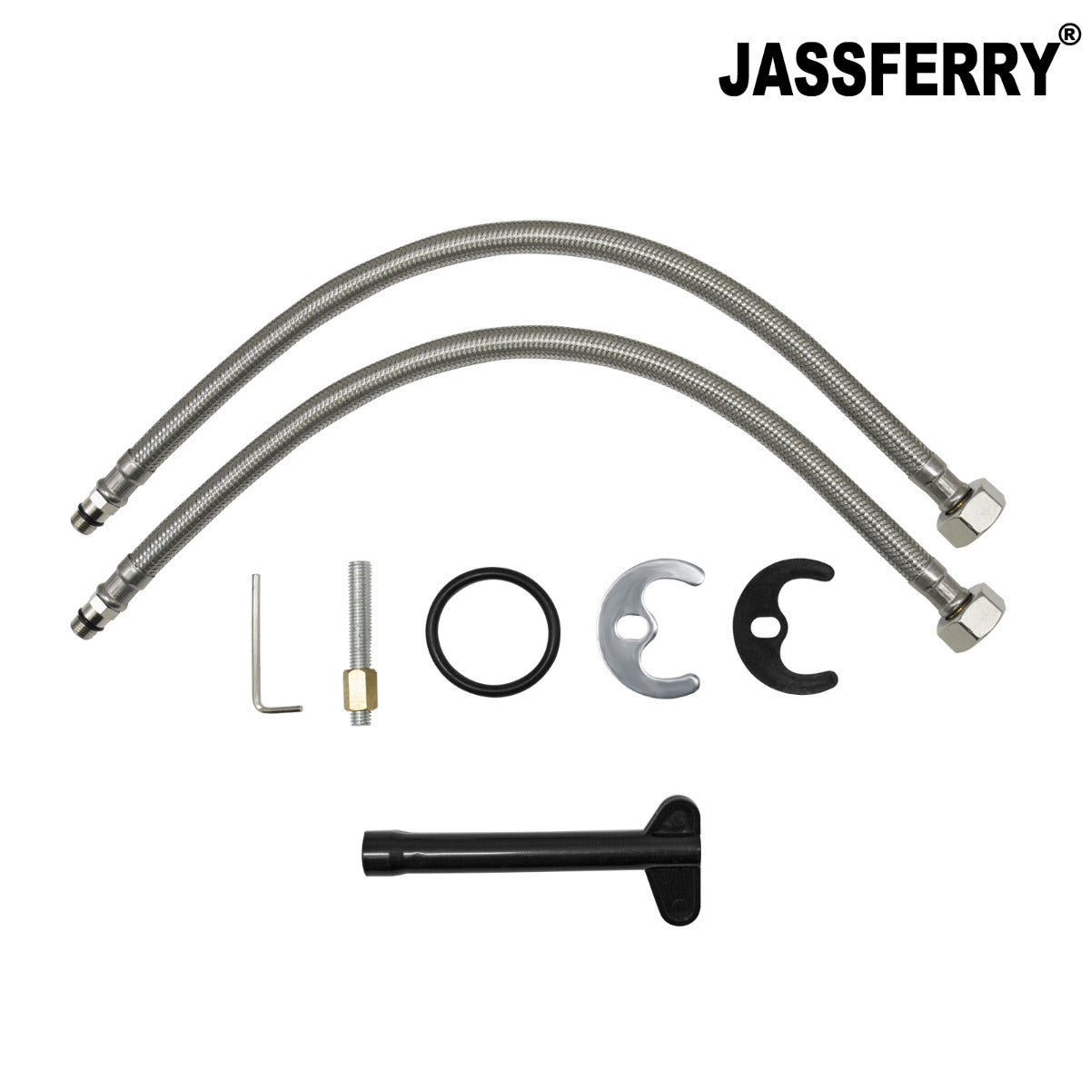 JassferryJASSFERRY New Nickel Brushed Kitchen Sink Mixer Taps Single Lever Swivel SpoutKitchen taps