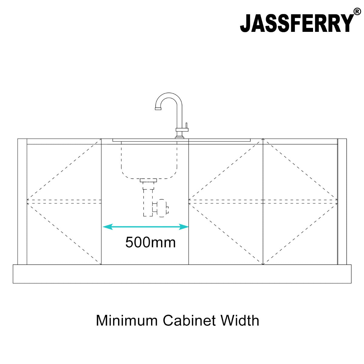 JassferryJASSFERRY Stainless Steel Kitchen Sink Reversible Drainer Deck Overflow HoleKitchen Sinks