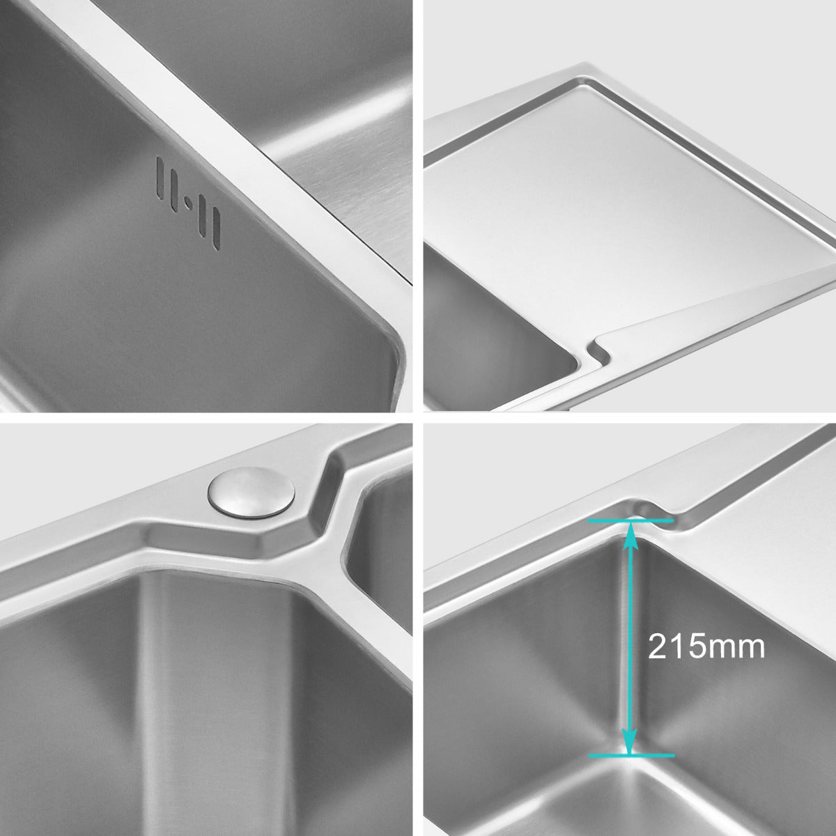 JassferryJASSFERRY Brilliant Stainless Steel Kitchen Sink Double Bowl Righthand DrainerKitchen Sinks