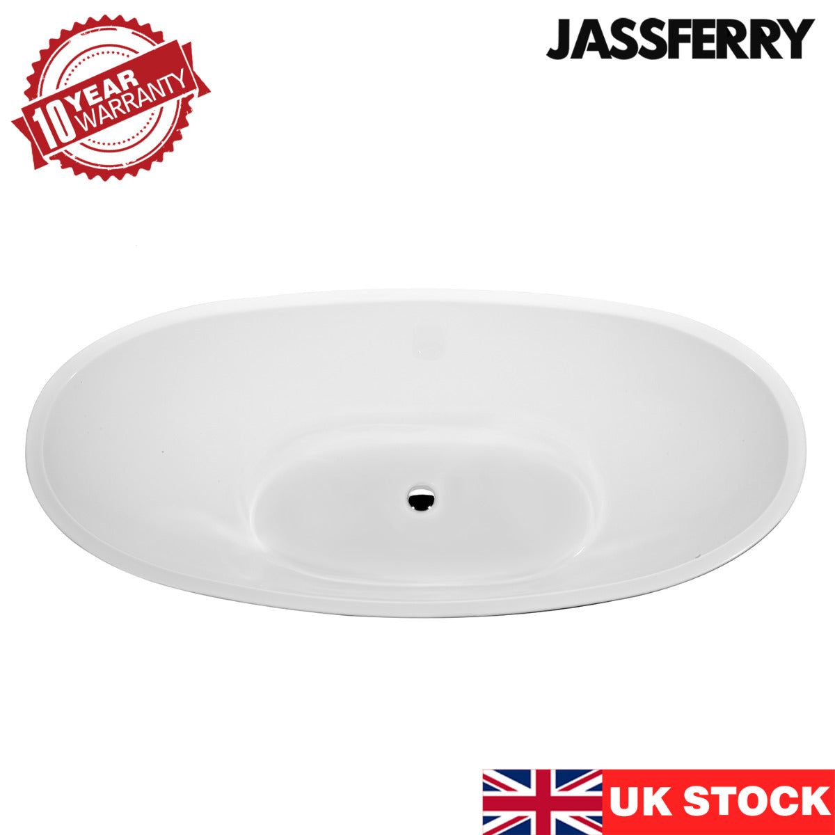 JassferryJASSFERRY 1700x785 mm Acrylic Modern Design Freestanding Bathtub Luxury Double EndedBathtubs