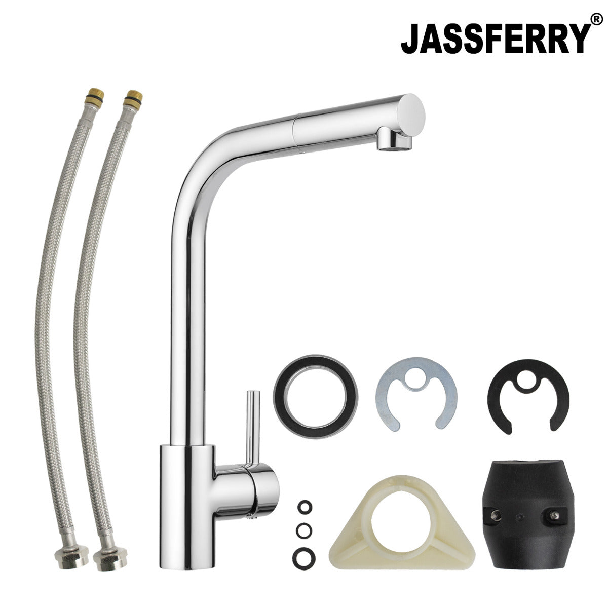 JassferryJASSFERRY Flexible Pull Out Down Hose Kitchen Mixer Tap Flexible Swivel SpoutKitchen taps