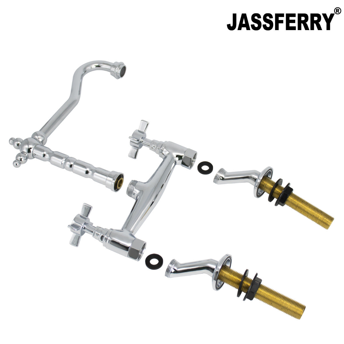 JassferryJASSFERRY Kitchen Tap 2 Hole Mixer Tap with Swivel Spout Traditional RenaissanceKitchen taps