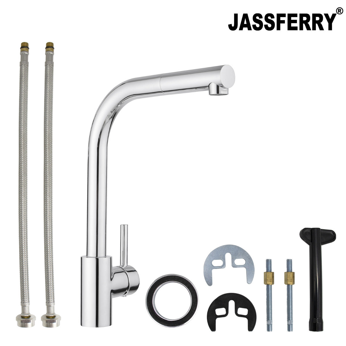 JassferryJASSFERRY Modern Kitchen Mixer Tap L-Style Swivel Spout Sink Faucet Single LeverKitchen taps