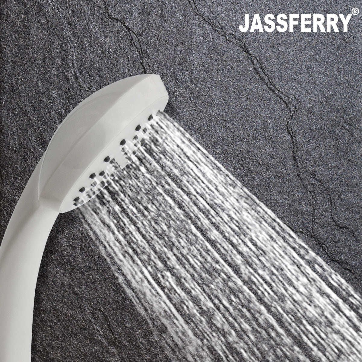JassferryJASSFERRY White Single Function Handheld Shower Head Replacement Bathroom HandsetShower Heads
