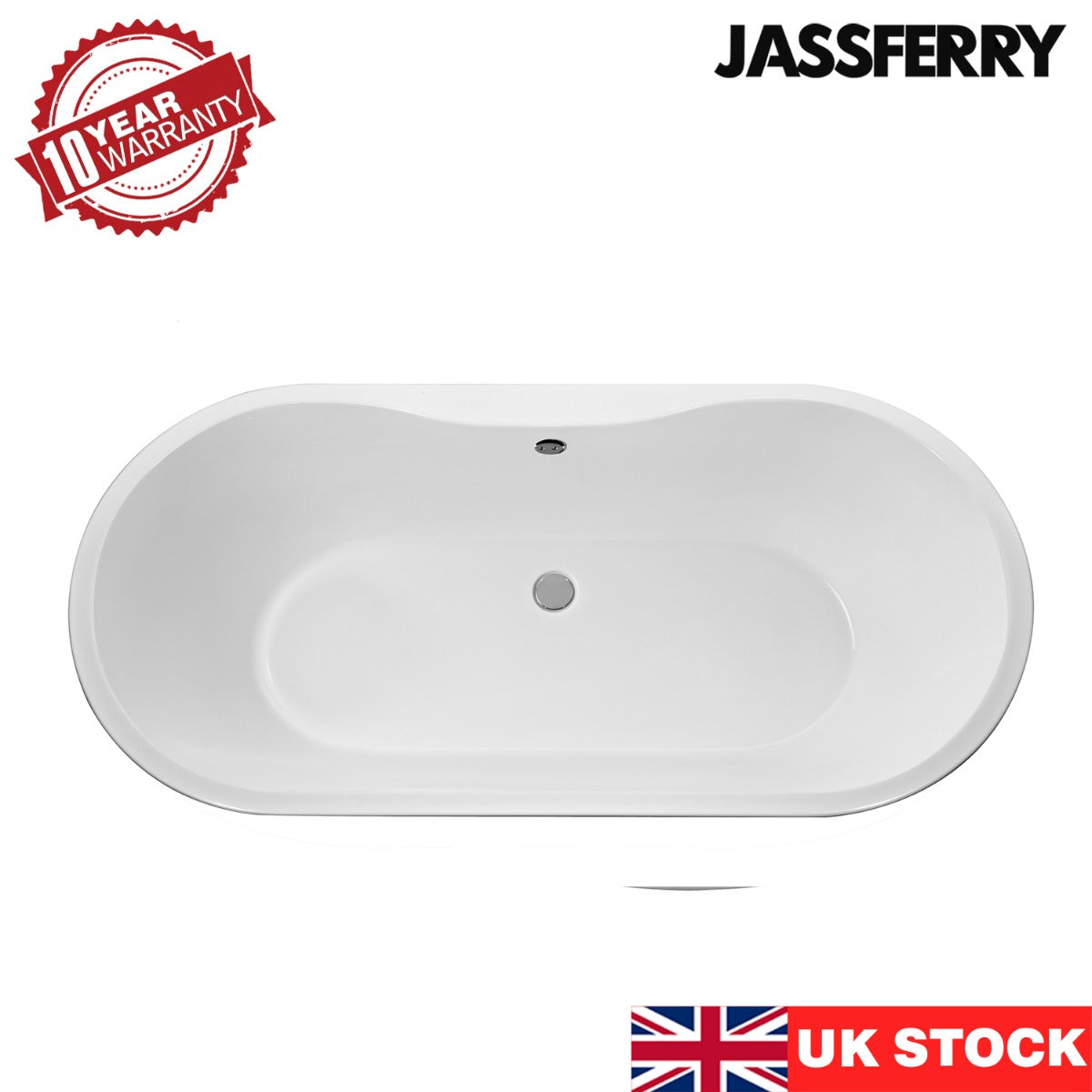 JassferryJASSFERRY Freestanding Bathtub Designer Soaking Baths Double Ended Slipper Bathroom AcrylicBathtubs