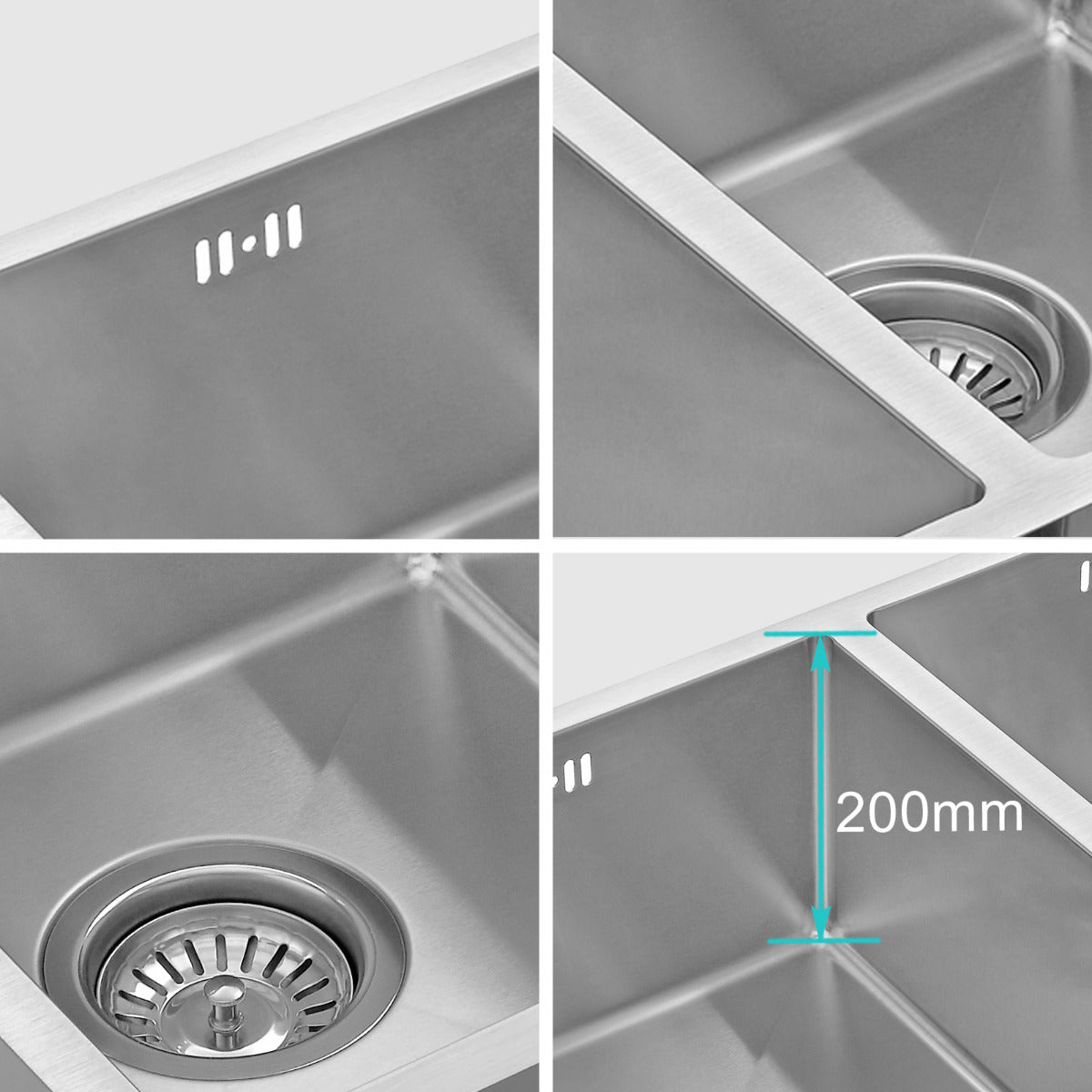 JassferryJASSFERRY Undermount Stainless Steel Kitchen Sink Handcrafted Double BowlKitchen Sinks