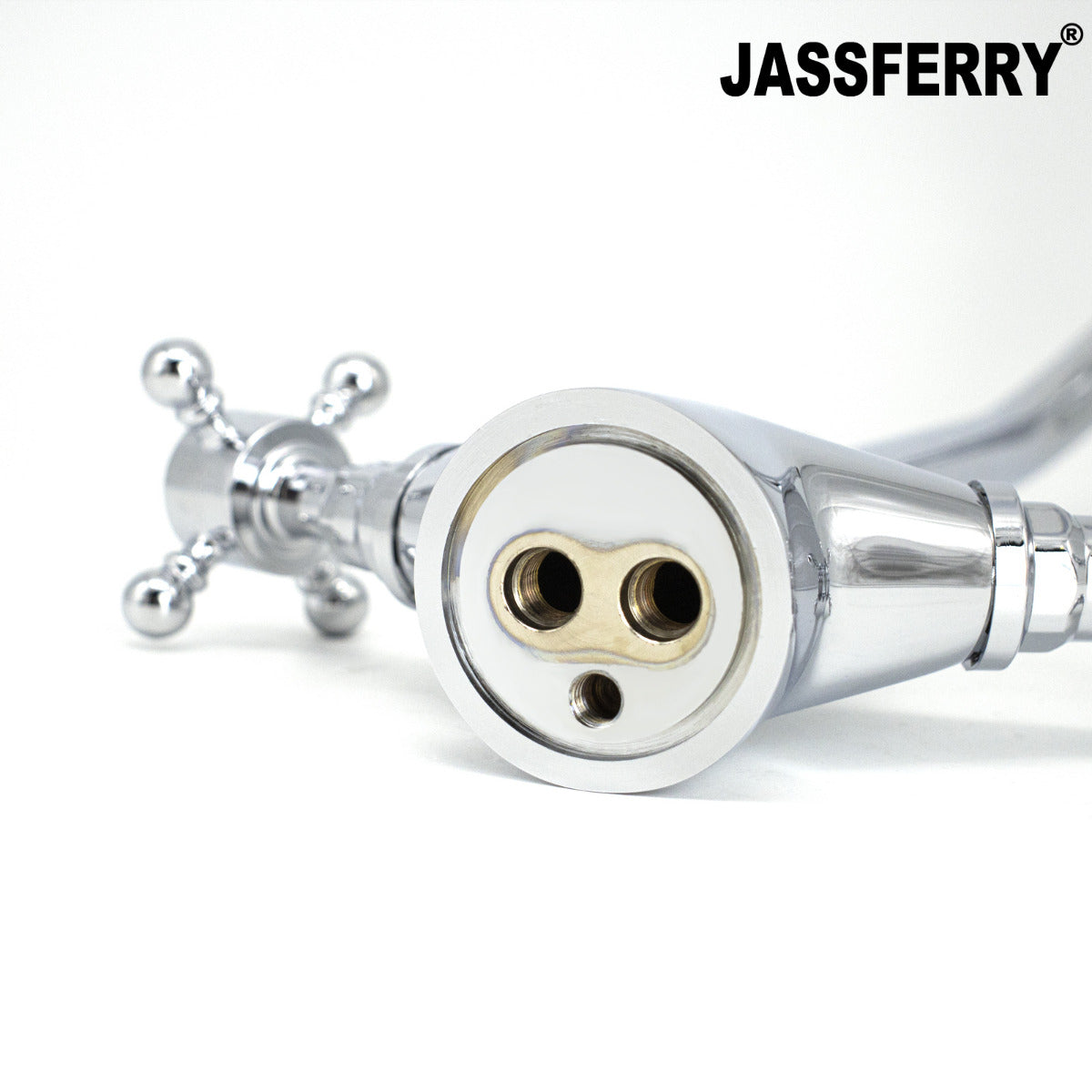 JassferryJASSFERRY Kitchen Tap Two Cross Handles Swivel Spout Sink Mixer Tap ChromeKitchen taps