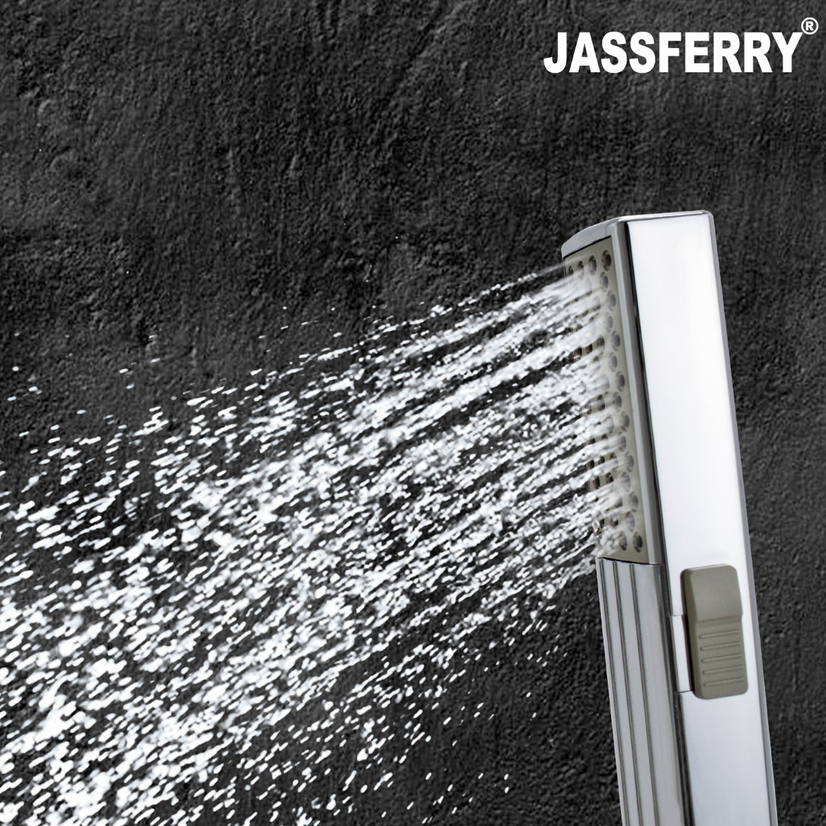 JassferryJASSFERRY 2 Function Modern Square Shower Handset Massage Soft Spray ChromeShower Heads