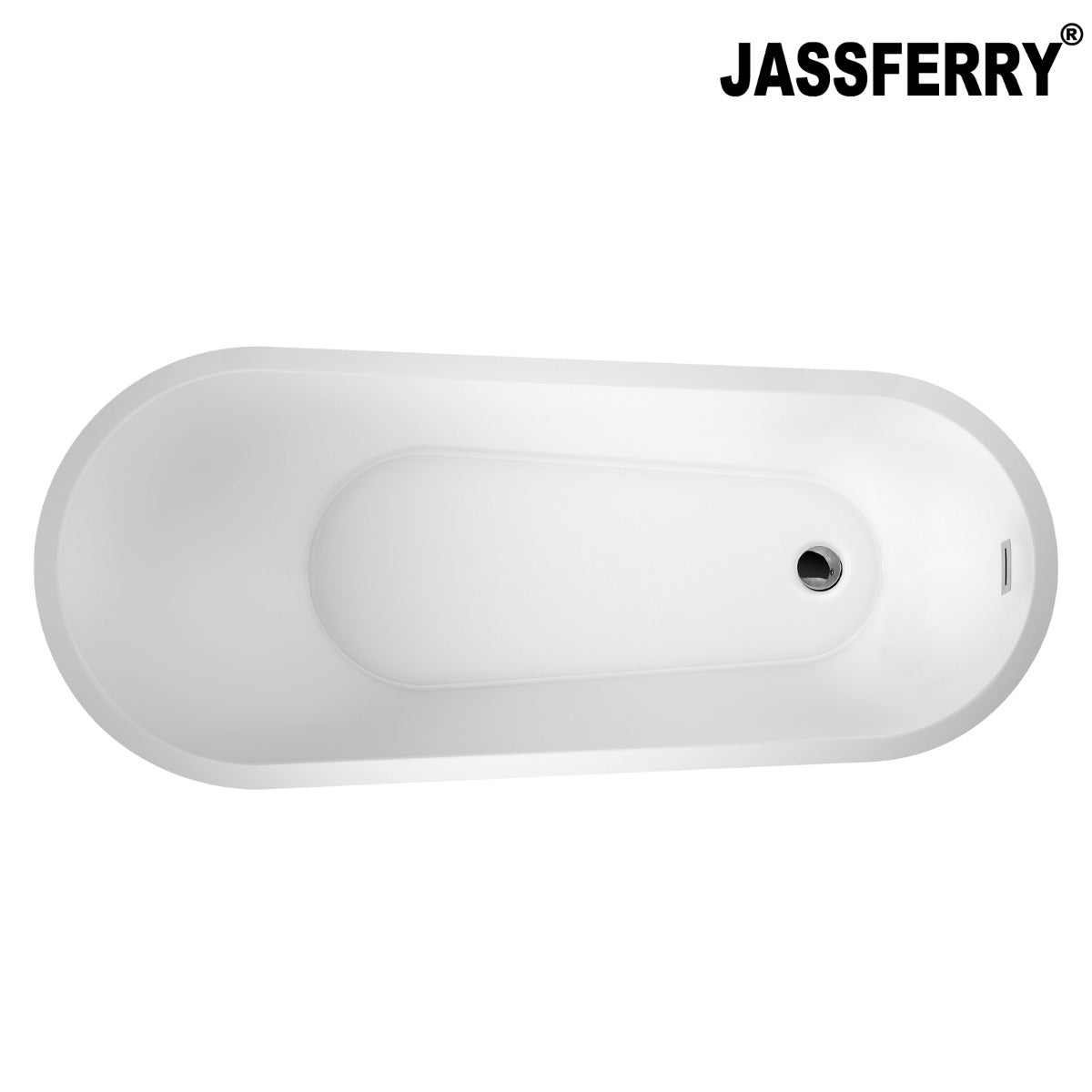 JassferryJASSFERRY Modern Design Rectangular Freestanding Bathtub Soaking Baths WhiteBathtubs