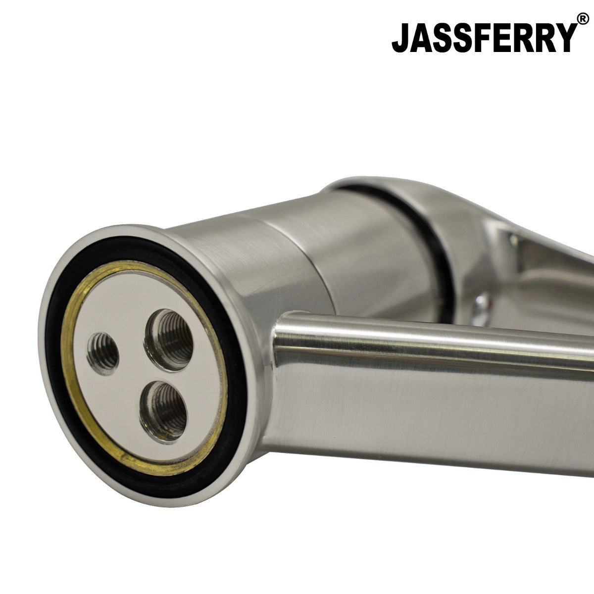 JassferryJASSFERRY New Nickel Brushed Kitchen Sink Mixer Taps Single Lever Swivel SpoutKitchen taps