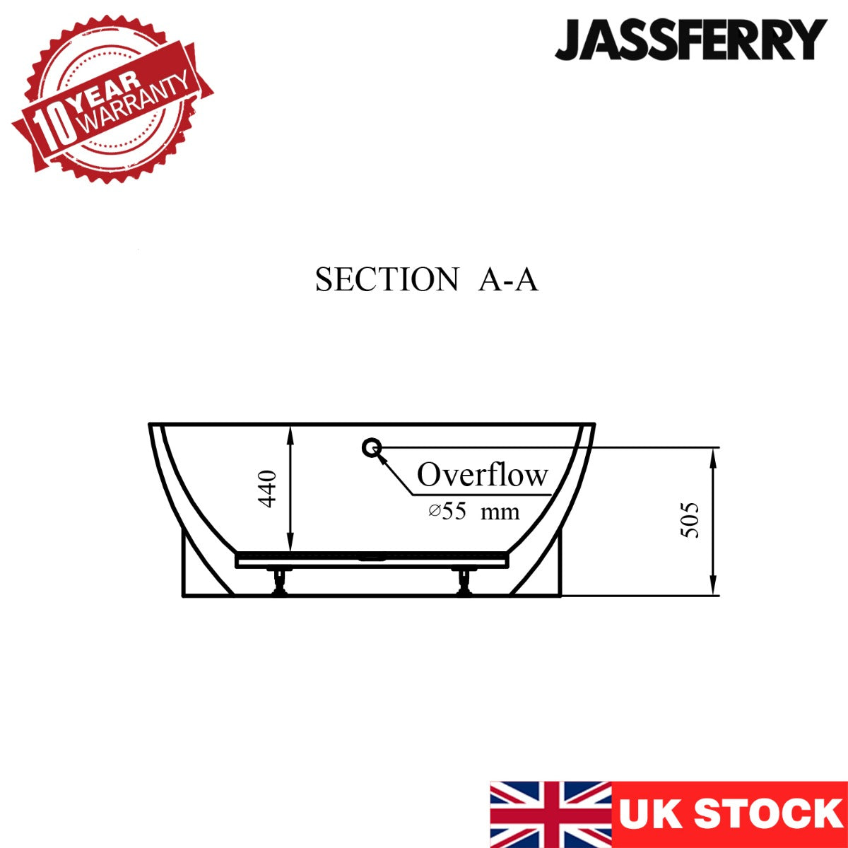 JassferryJASSFERRY 1510 mm Vintage Design Freestanding Bathtub Luxury Stand Alone Corner Baths SPABathtubs